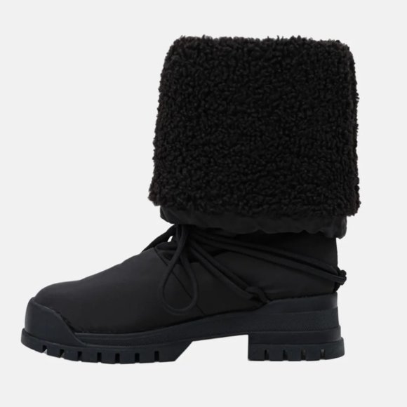Source Unknown Black Puffer Long Boots - Picture 1 of 7